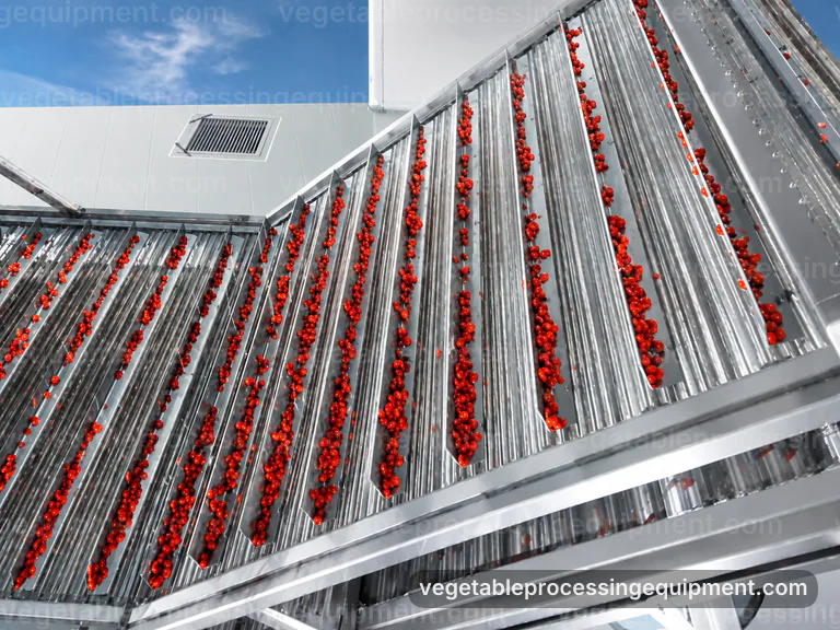 Industrial Vegetable Processing Equipment Set: Installation And Maintenance Interface industrial vegetable processing equipment set, installation and maintenance: soil load and product route selection connection view