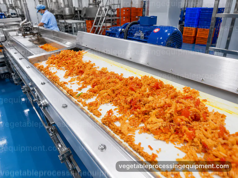 industrial vegetable processing equipment set, proposal requirements: washers cutters and treatment modules connection view